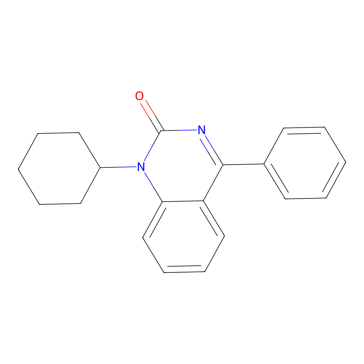 1-Cyclohexyl-4-phenylquinazolin-2(1H)-one molecular structure, CAS 50817-30-6