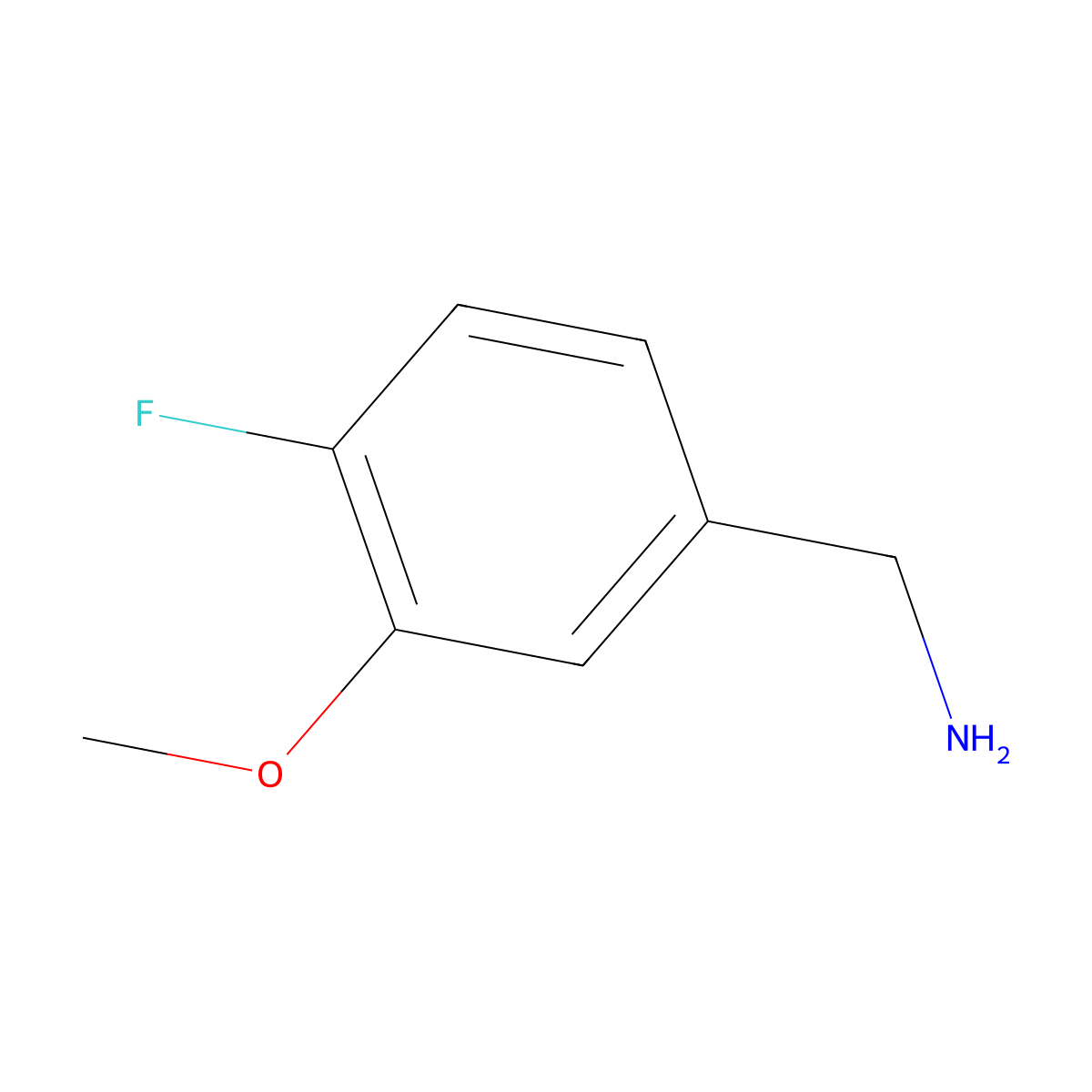 4-Fluoro-3-methoxybenzylamine molecular structure, CAS 508177-67-1