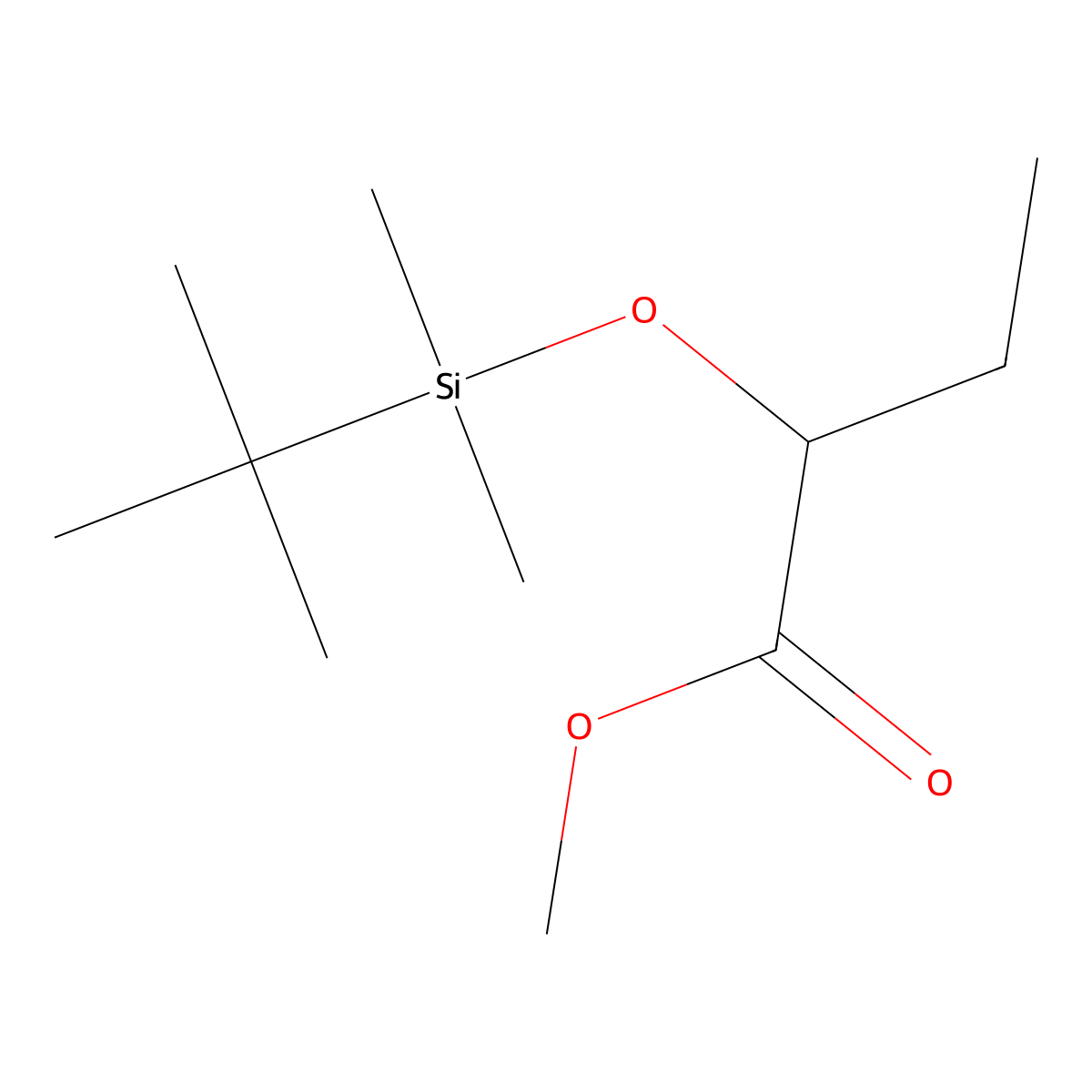 methyl (2S)-2-[tert-butyl(dimethyl)silyl]oxybutanoate molecular structure, CAS 508181-32-6