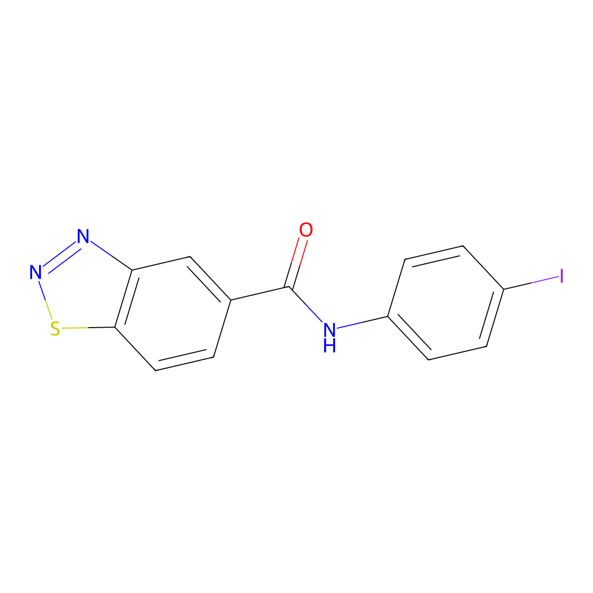 N-(4-iodophenyl)-1,2,3-benzothiadiazole-5-carboxamide molecular structure, CAS 508186-69-4