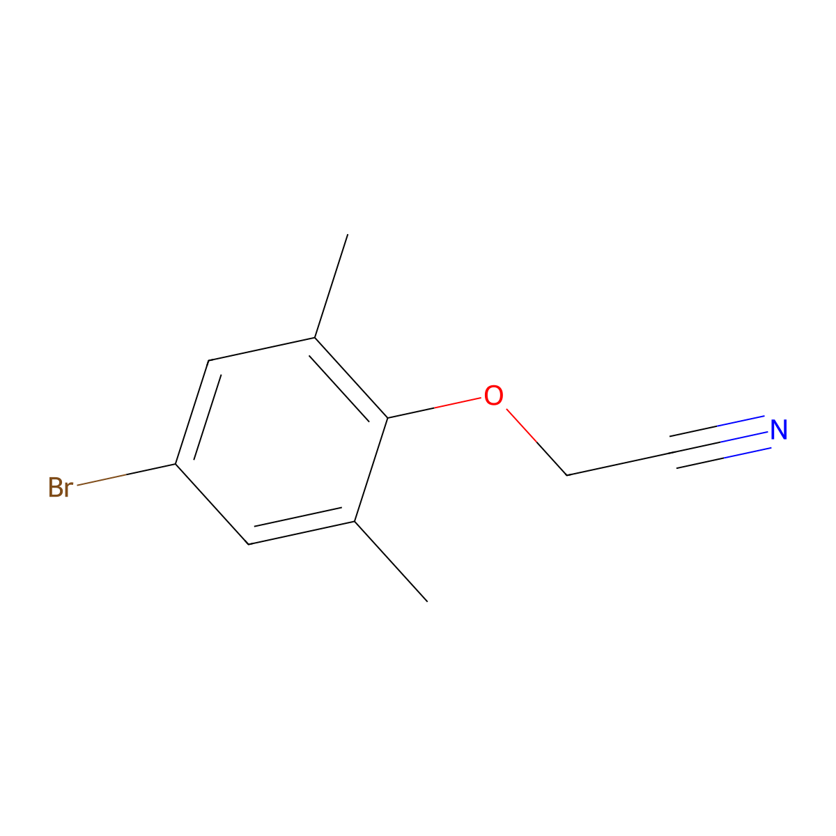2-(4-Bromo-2,6-dimethylphenoxy)acetonitrile molecular structure, CAS 508189-19-3