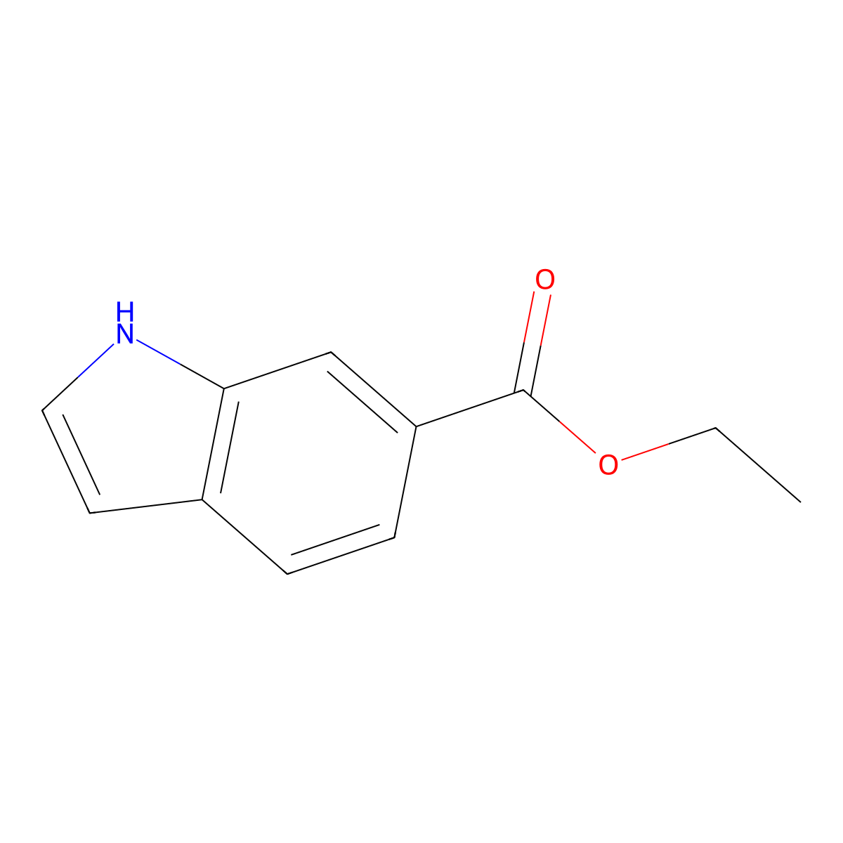 Ethyl 1H-indole-6-carboxylate molecular structure, CAS 50820-64-9