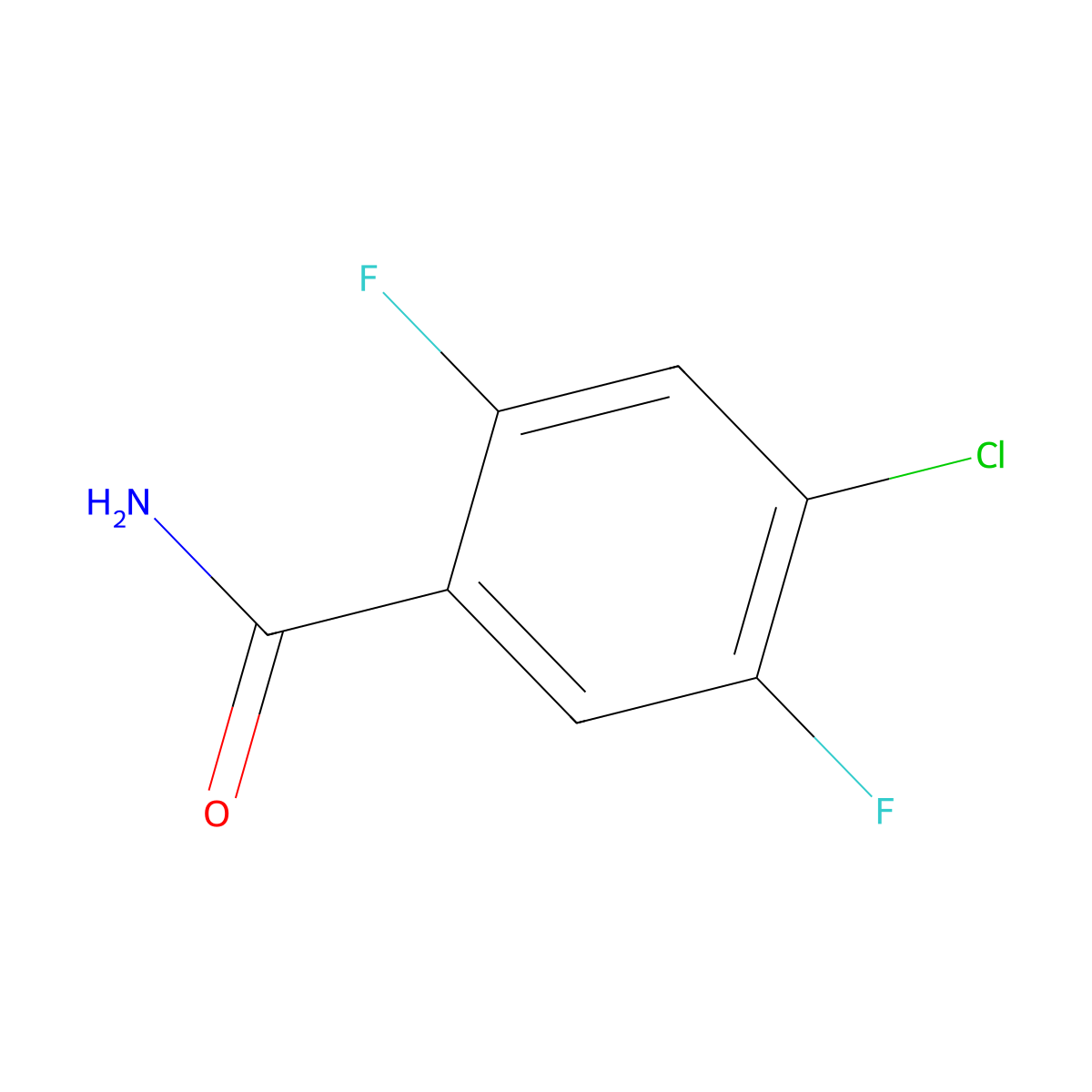 4-Chloro-2,5-difluorobenzamide molecular structure, CAS 508203-26-7