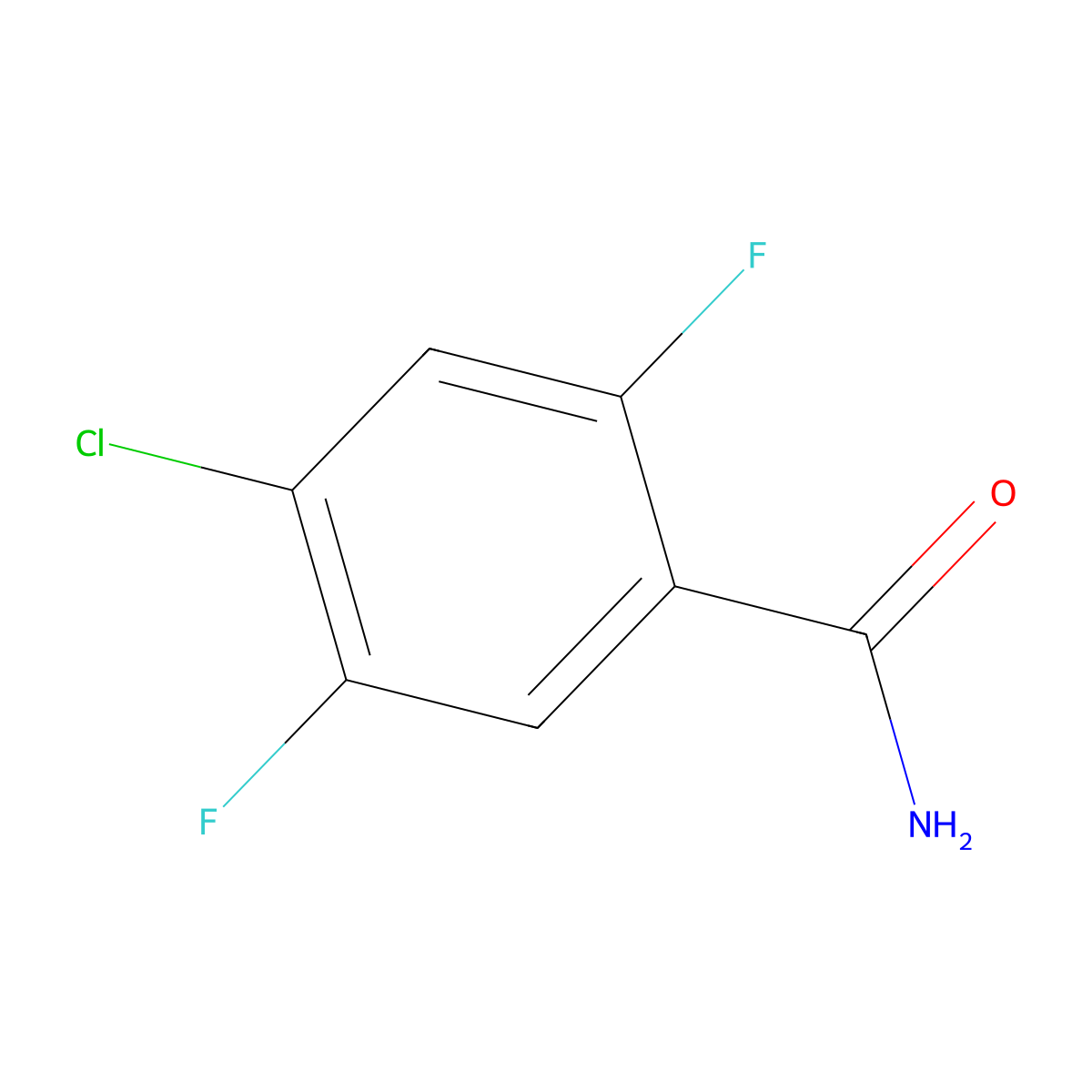 4-Chloro-2,5-difluorobenzamide molecular structure, CAS 508203-26-7