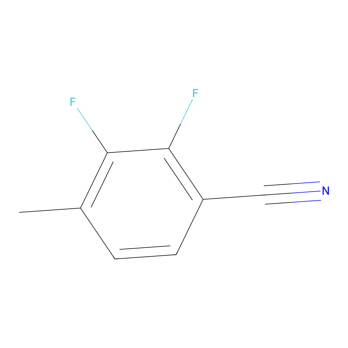 2,3-Difluoro-4-methylbenzonitrile molecular structure, CAS 508203-48-3