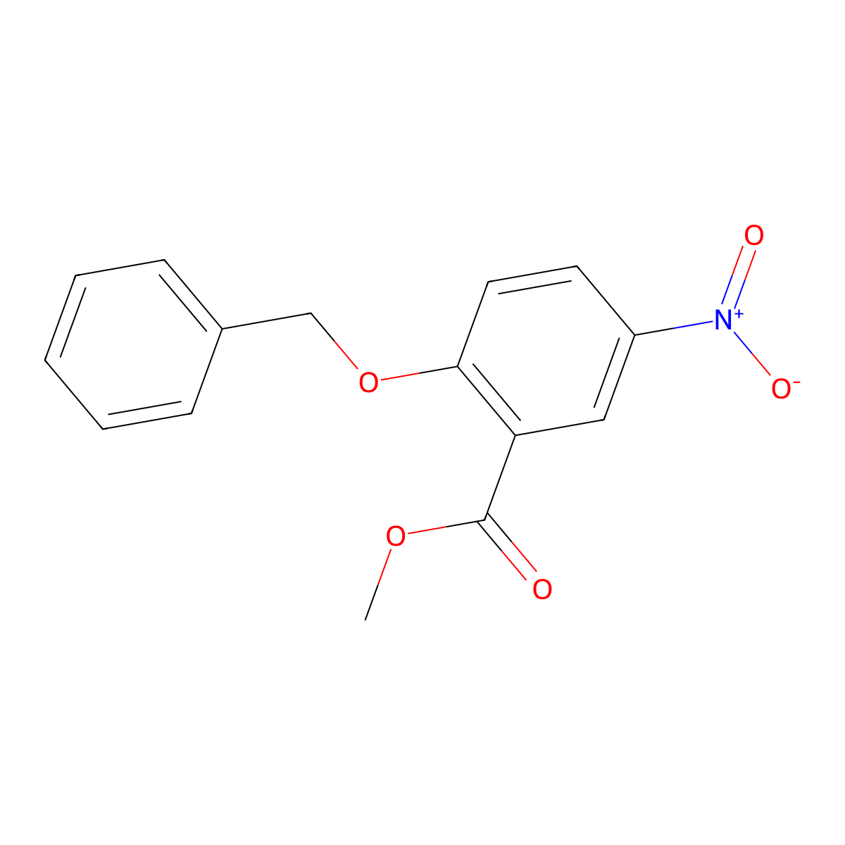 Methyl 2-(benzyloxy)-5-nitrobenzoate molecular structure, CAS 508211-52-7
