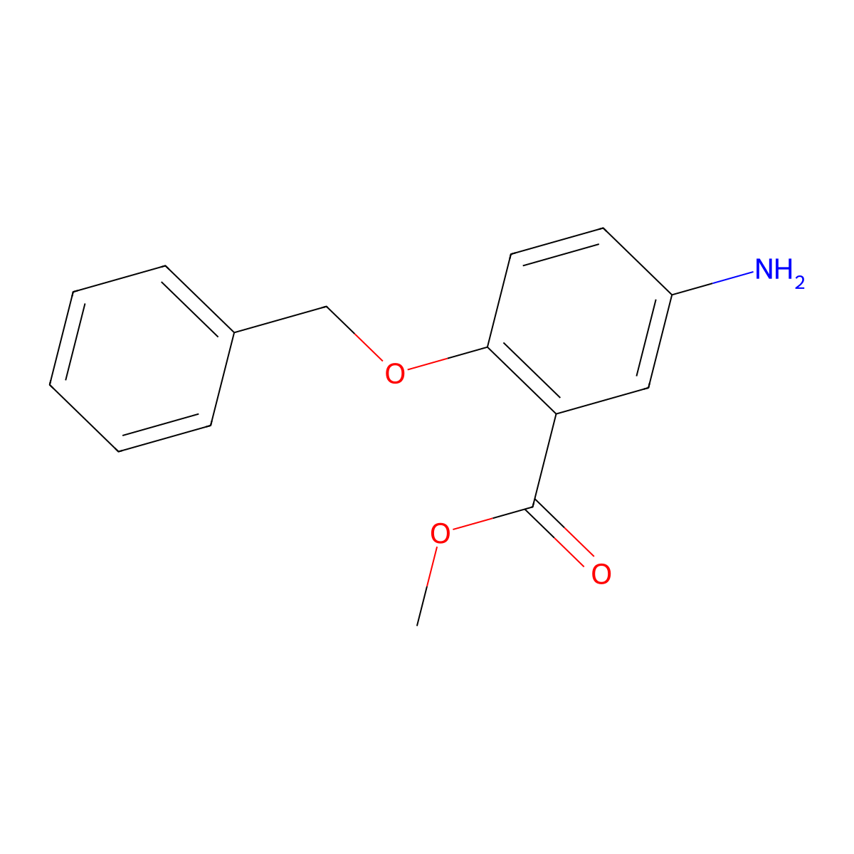 Methyl 5-amino-2-(benzyloxy)benzoate molecular structure, CAS 508211-53-8