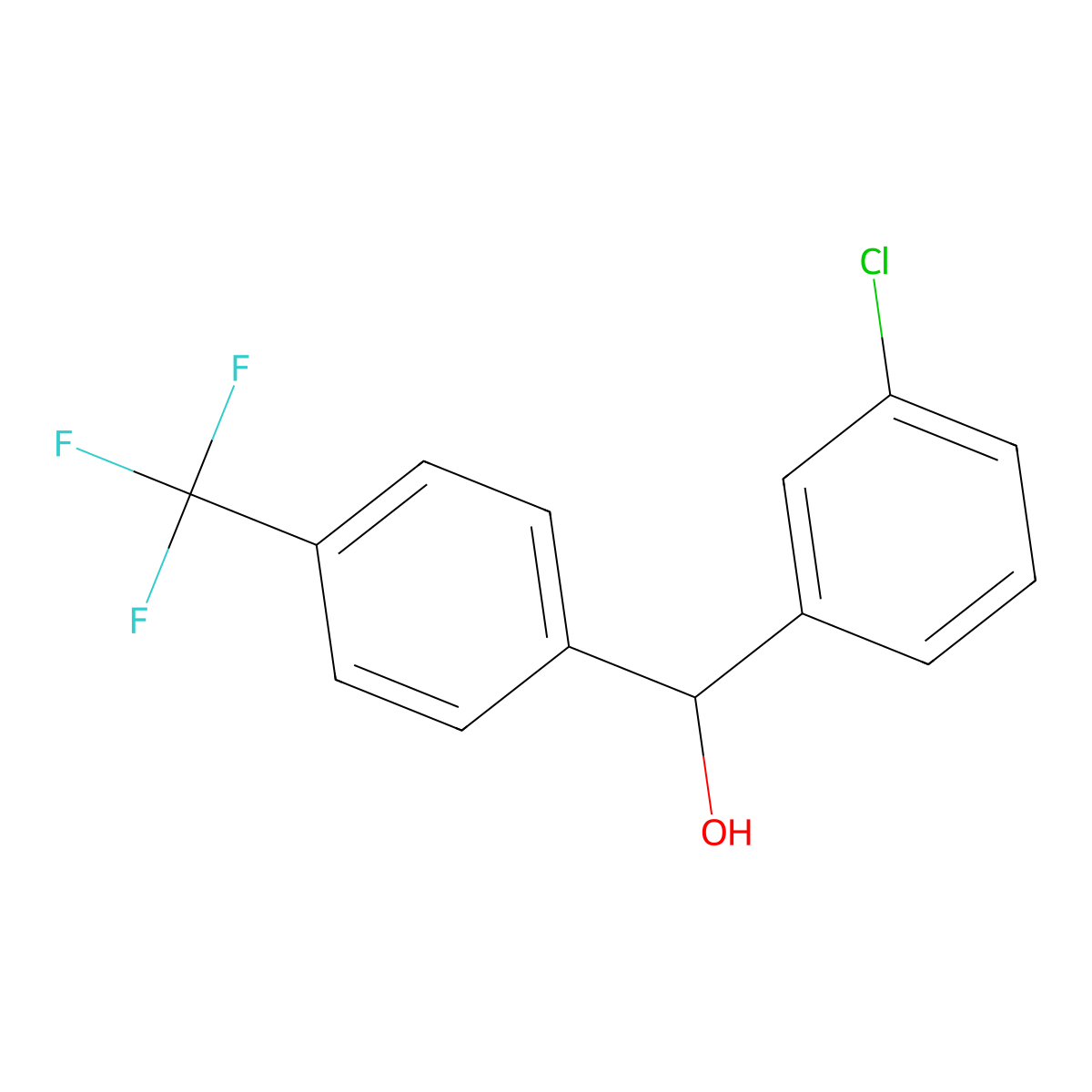 3-Chloro-alpha-[4-(trifluoromethyl)phenyl]benZenemethanol molecular structure, CAS 508211-97-0