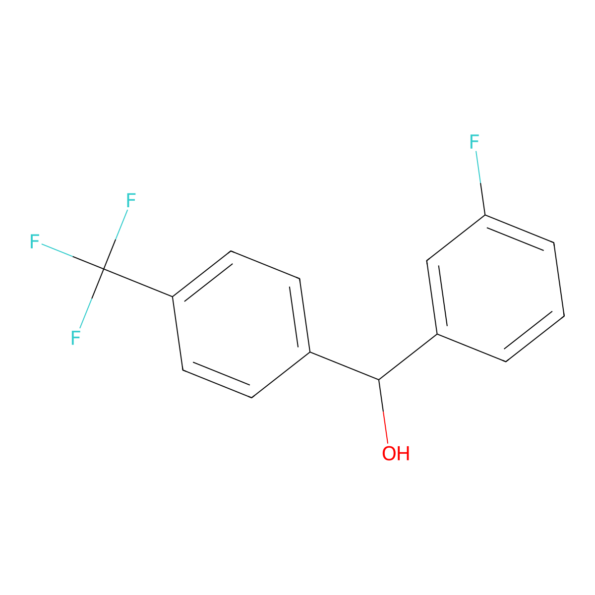 3-Fluoro-alpha-[4-(trifluoromethyl)phenyl]benZenemethanol molecular structure, CAS 508212-01-9