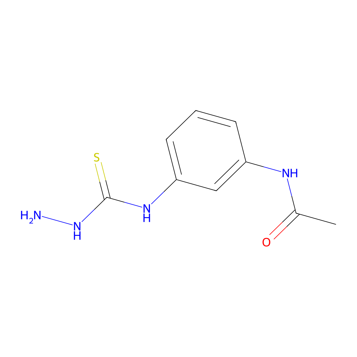 N-{3-[(aminocarbamothioyl)amino]phenyl}acetamide molecular structure, CAS 508214-60-6