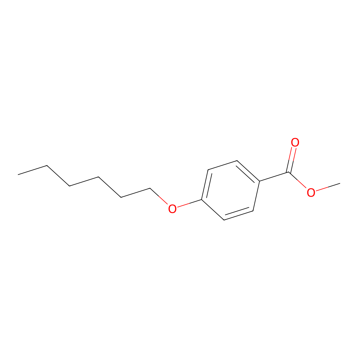 Methyl 4-hexyloxybenzoate molecular structure, CAS 50822-54-3