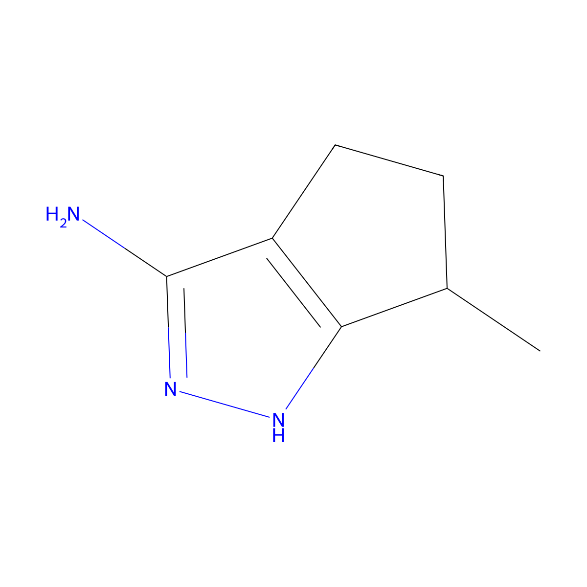 6-Methyl-1,4,5,6-tetrahydrocyclopenta[C]pyrazol-3-amine molecular structure, CAS 508229-68-3
