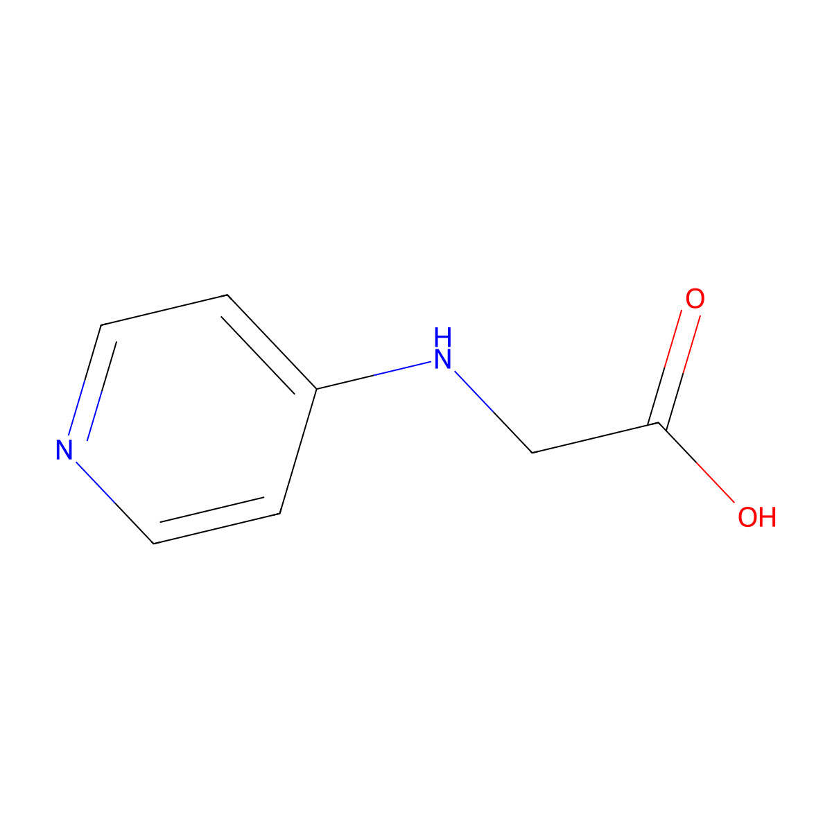 2-(Pyridin-4-ylamino)acetic acid molecular structure, CAS 50823-41-1