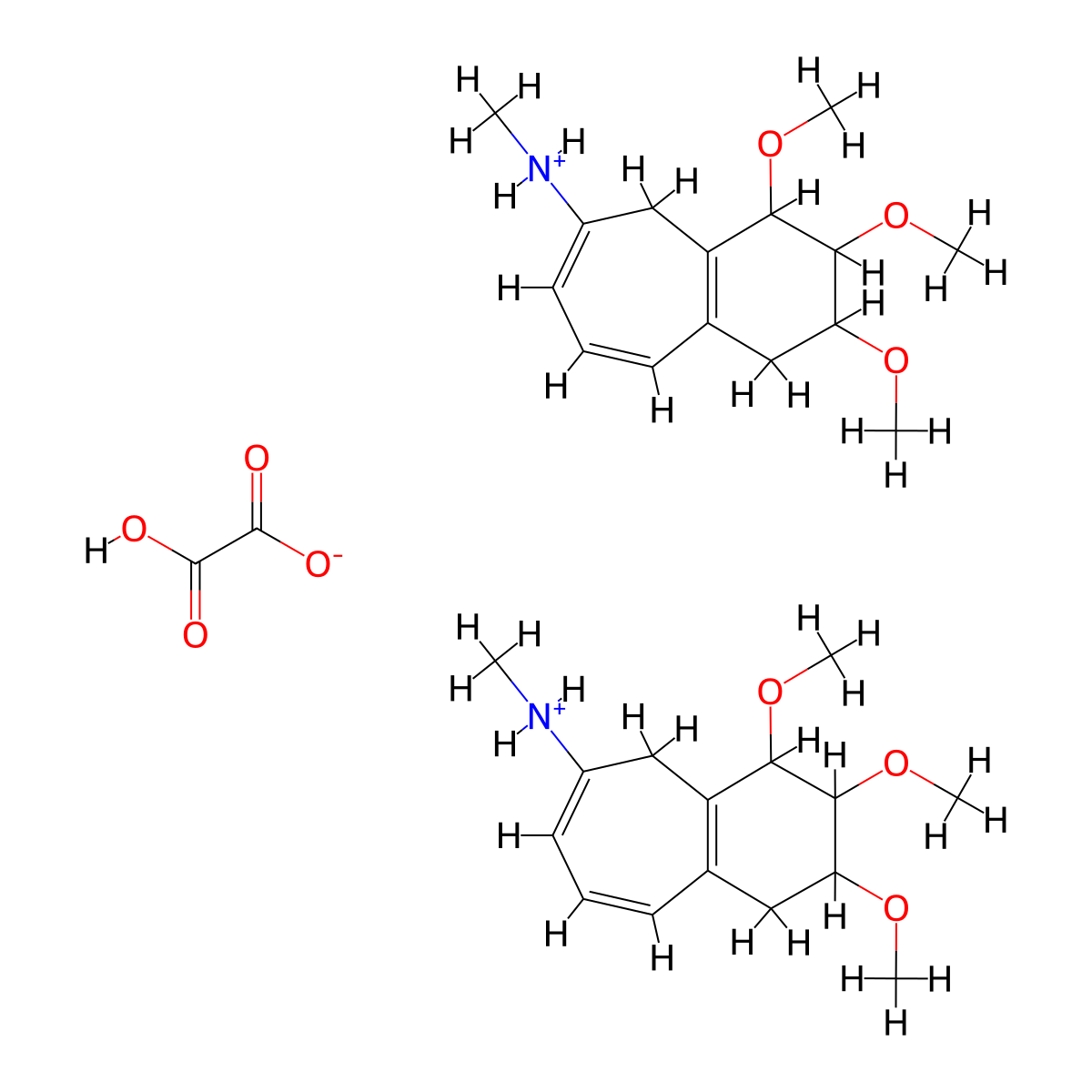 5H-Benzocyclohepten-6-amine, 6,7,8,9-tetrahydro-N-methyl-2,3,4-trimethoxy-, oxalate (2:1) molecular structure, CAS 50823-59-1