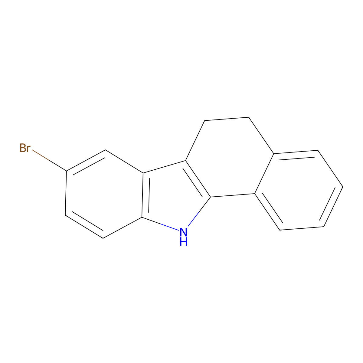 13-Bromo-17-azatetracyclo[8.7.0.0^{2,7}.0^{11,16}]heptadeca-1(10),2,4,6,11,13,15-heptaene molecular structure, CAS 50823-80-8