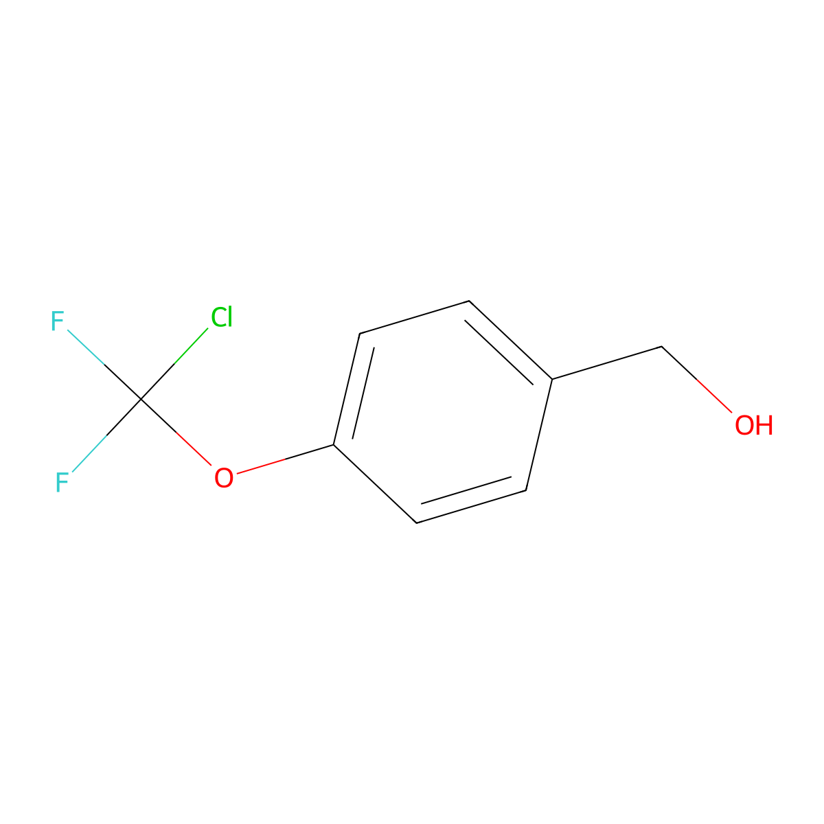 4-(Chlorodifluoromethoxy)benzenemethanol molecular structure, CAS 50823-88-6