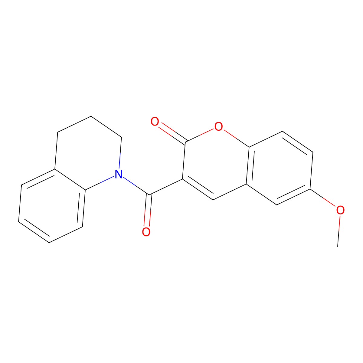 3-(3,4-Dihydro-2H-quinoline-1-carbonyl)-6-methoxy-chromen-2-one molecular structure, CAS 508231-49-0