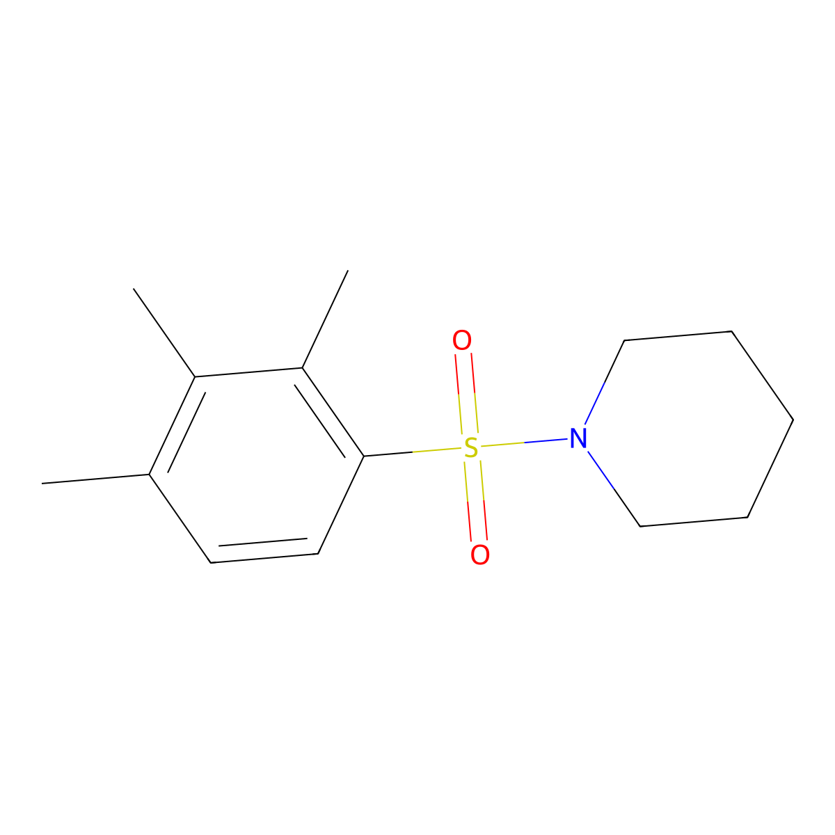 1-(2,3,4-Trimethylphenyl)sulfonylpiperidine molecular structure, CAS 508233-16-7