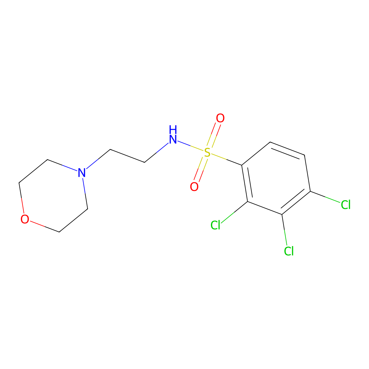 (2-Morpholin-4-ylethyl)[(2,3,4-trichlorophenyl)sulfonyl]amine molecular structure, CAS 508233-40-7