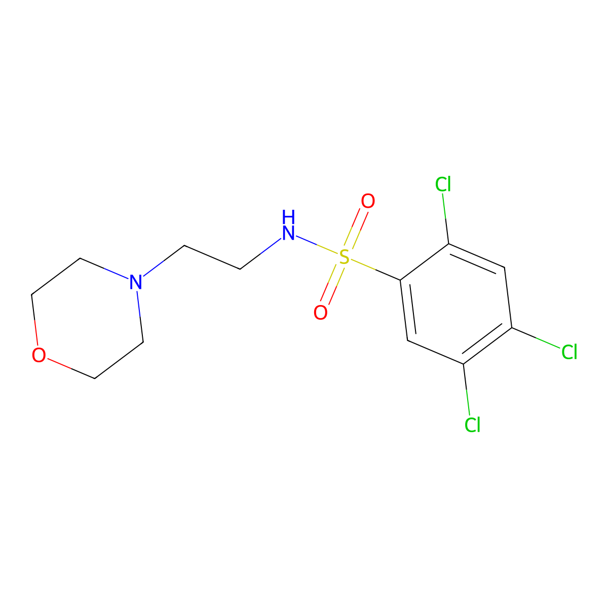 (2-Morpholin-4-ylethyl)[(2,4,5-trichlorophenyl)sulfonyl]amine molecular structure, CAS 508233-41-8