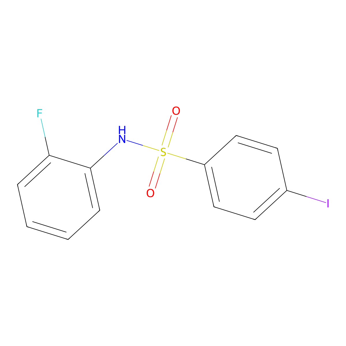 n-(2-Fluorophenyl)-4-iodobenzene-1-sulfonamide molecular structure, CAS 508233-63-4