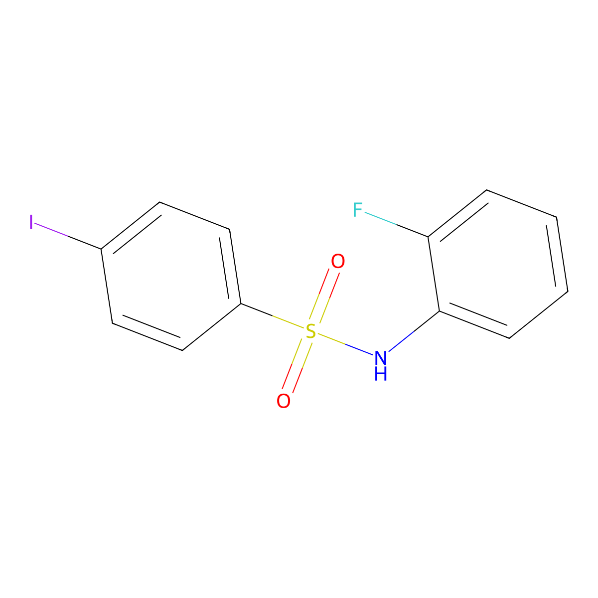 n-(2-Fluorophenyl)-4-iodobenzene-1-sulfonamide molecular structure, CAS 508233-63-4