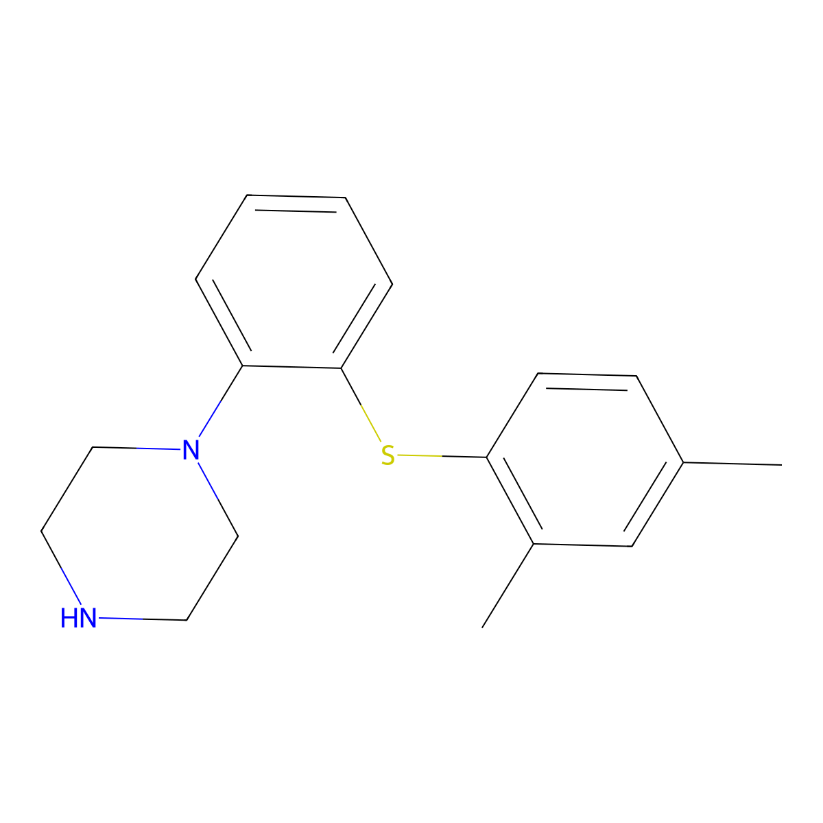 Vortioxetine molecular structure, CAS 508233-74-7