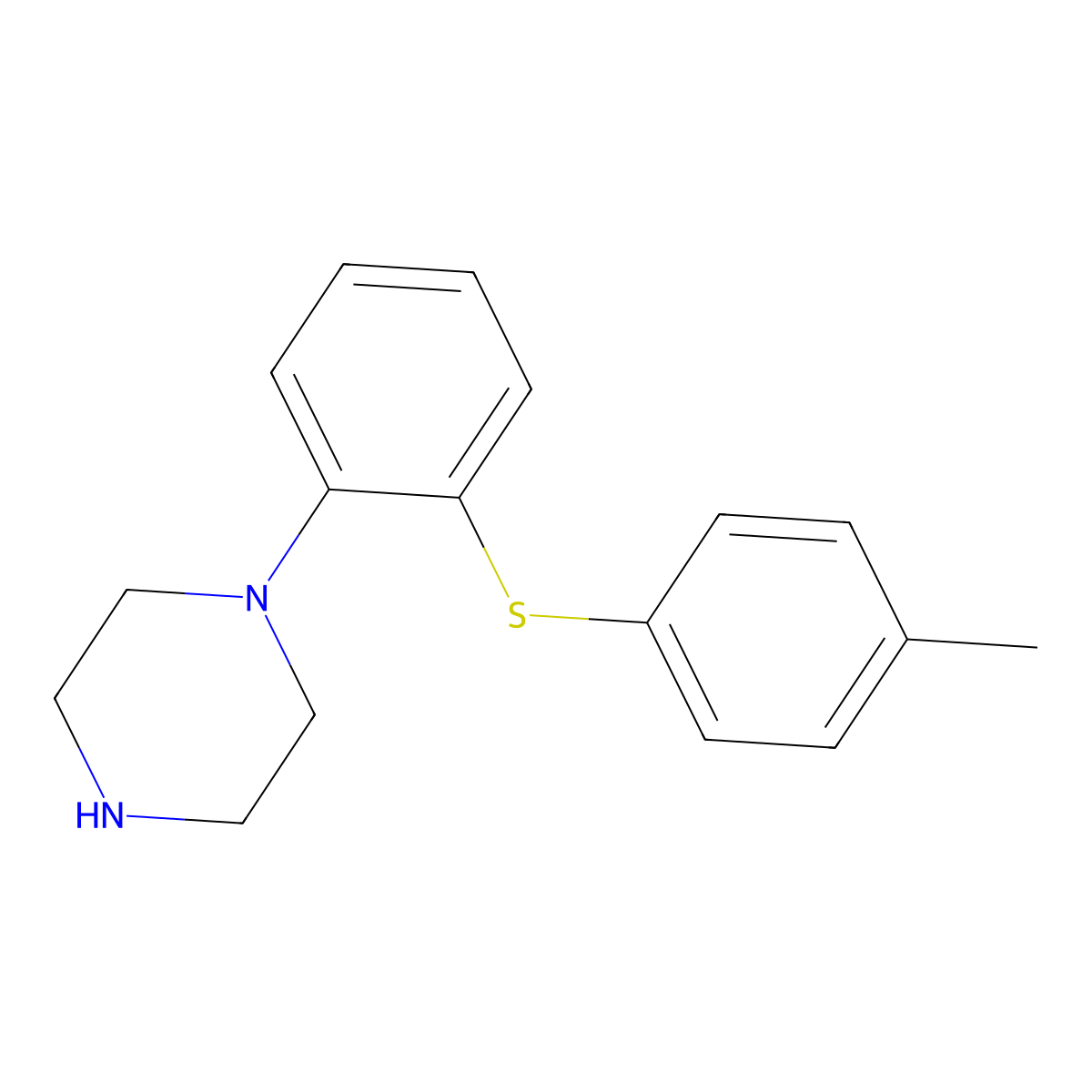 1-(2-(p-Tolylthio)phenyl)piperazine molecular structure, CAS 508233-82-7