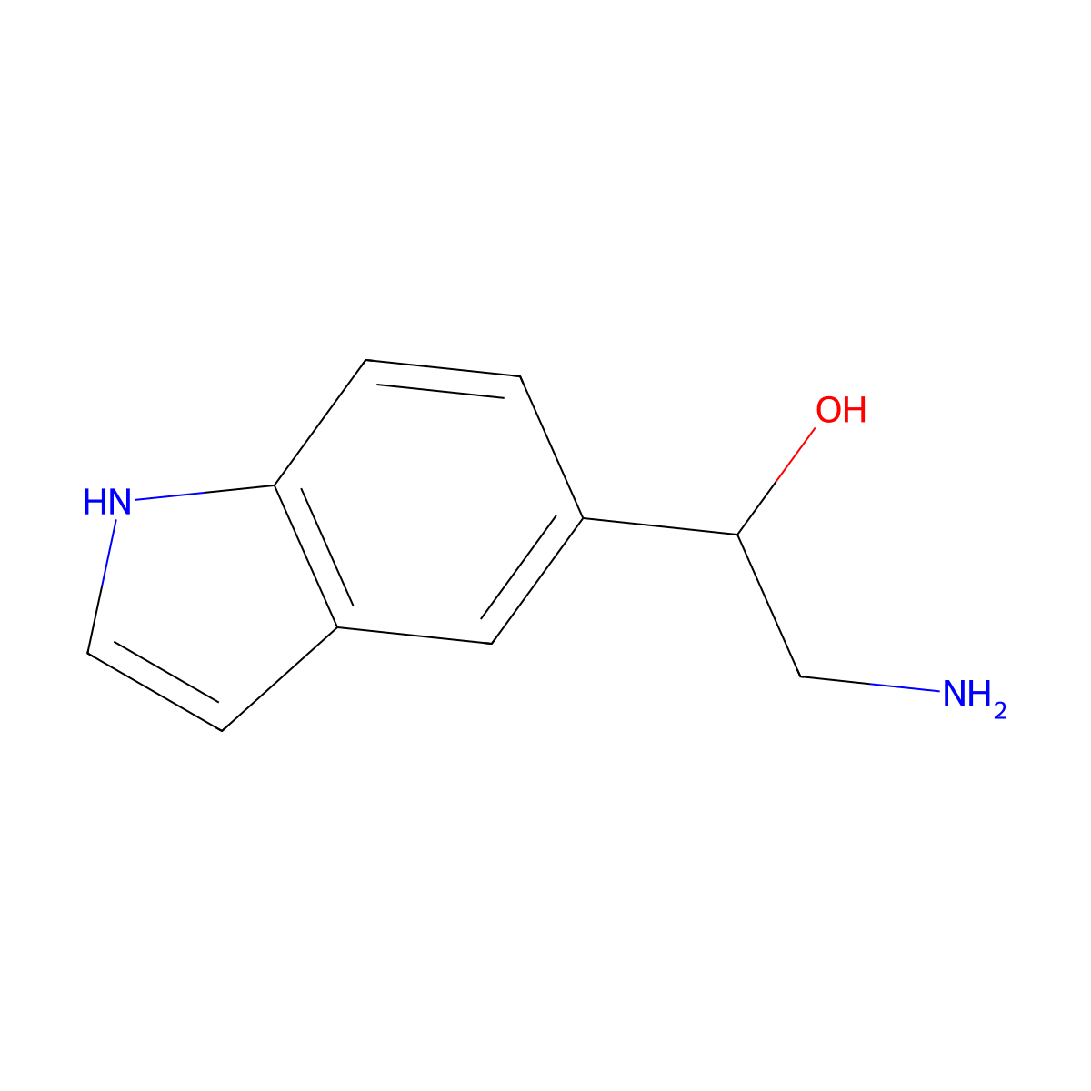2-Amino-1-(1H-indol-5-yl)ethanol molecular structure, CAS 508233-98-5