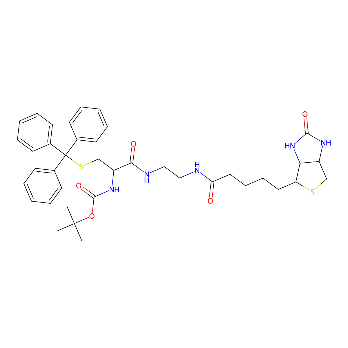 N-Biotinyl-N'-(N-Boc-S-trityl)cysteinyl Ethylenediamine molecular structure, CAS 508234-94-4