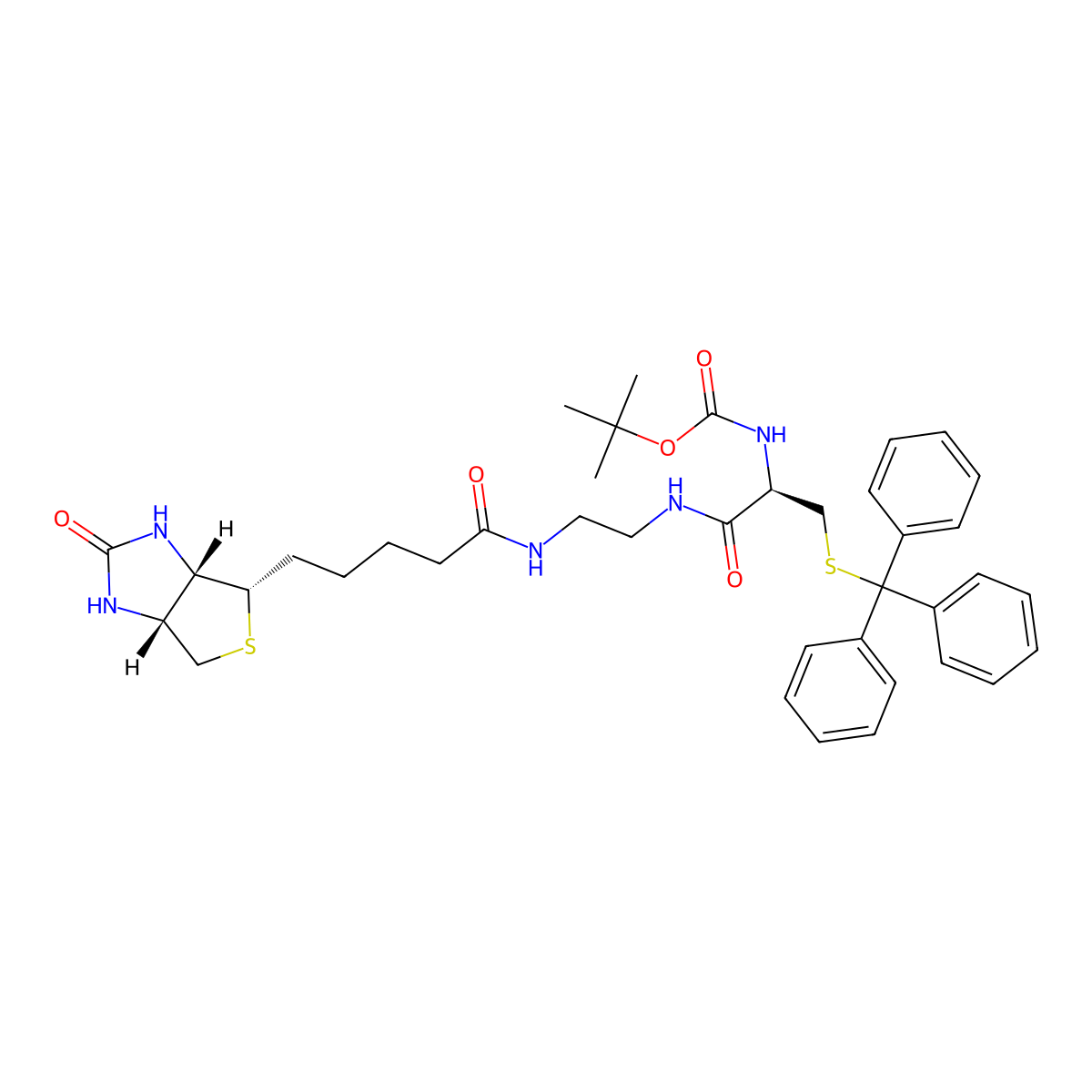 N-Biotinyl-N'-(N-Boc-S-trityl)cysteinyl Ethylenediamine molecular structure, CAS 508234-94-4