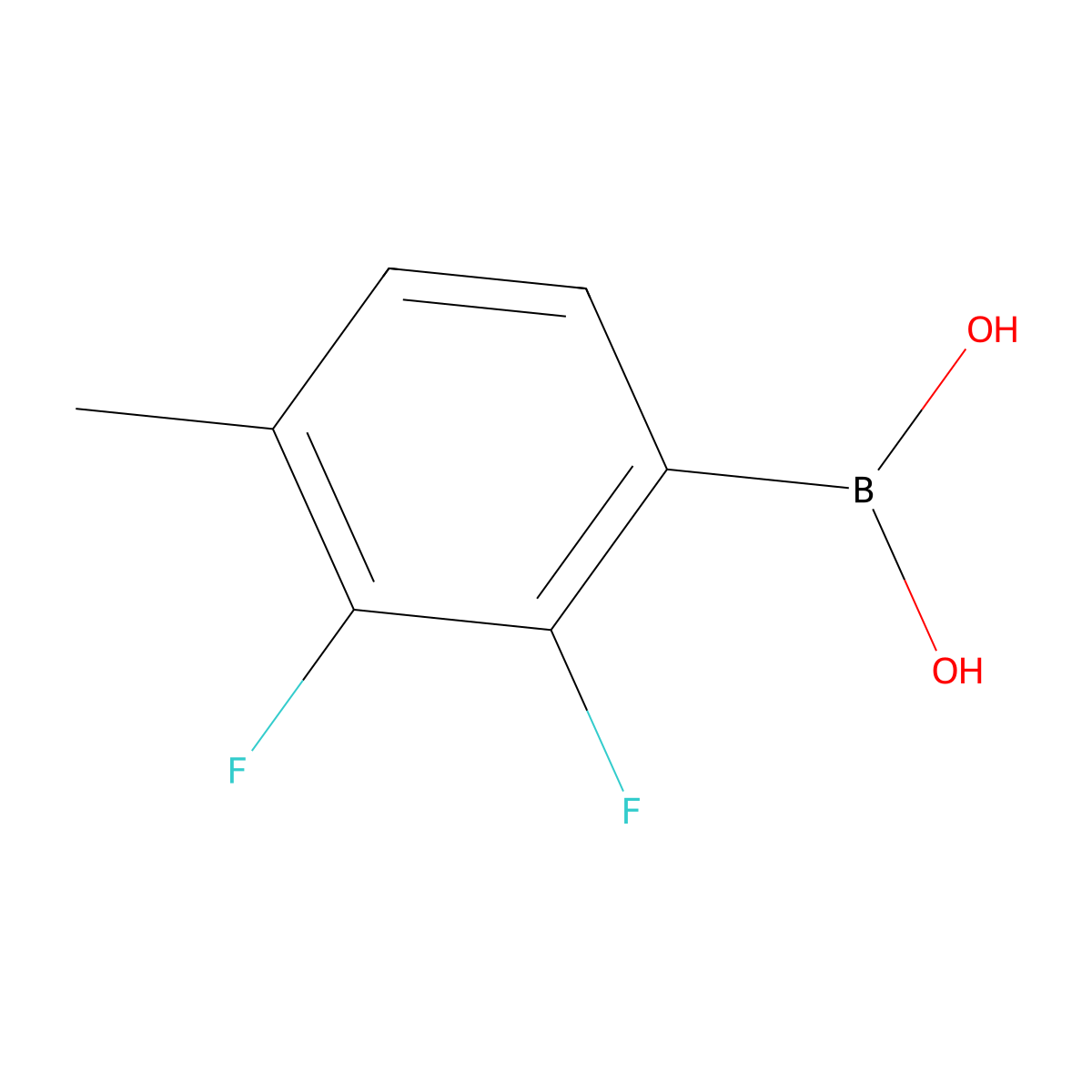 (2,3-Difluoro-4-methylphenyl)boronic acid molecular structure, CAS 508235-16-3