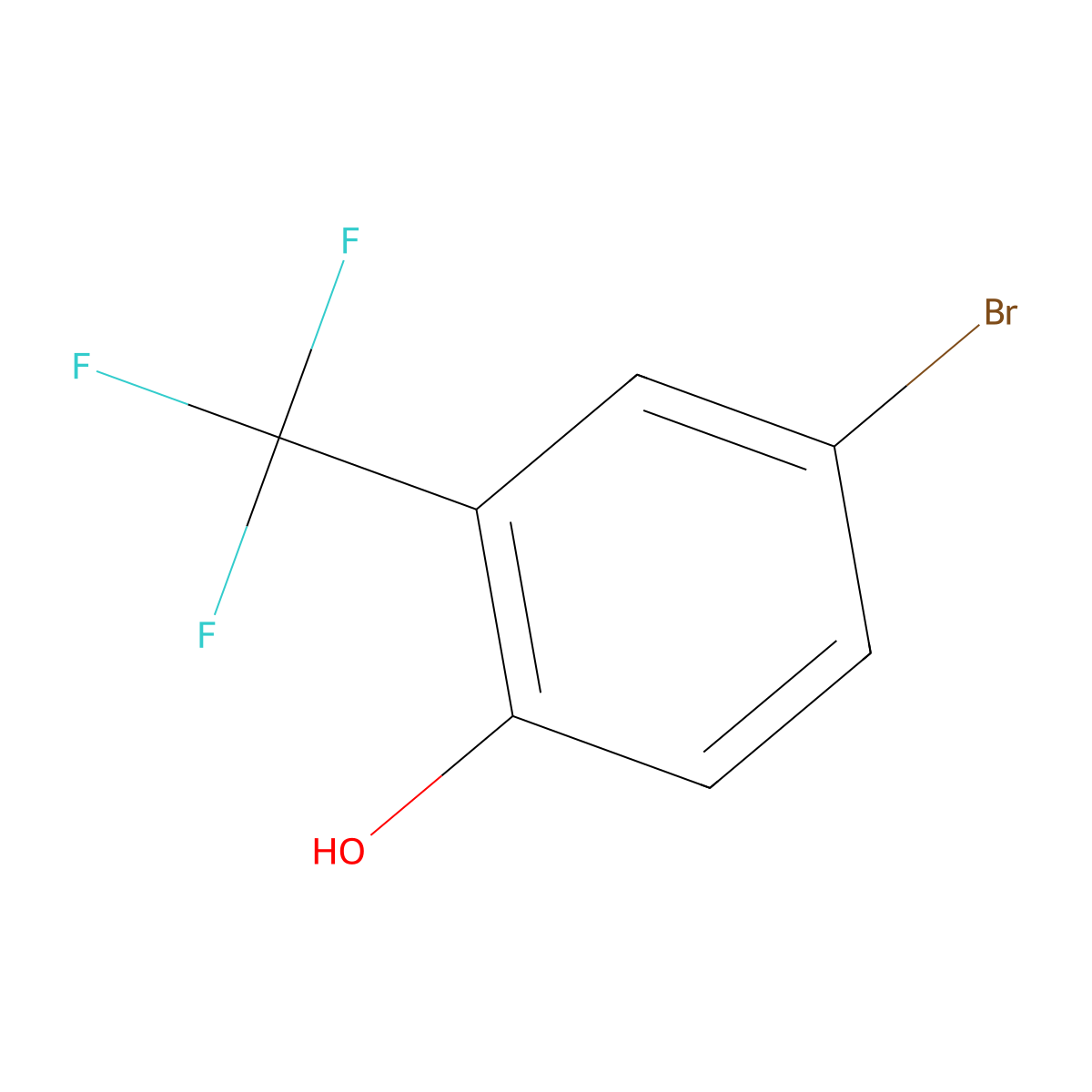 o-Cresol, 4-bromo-alpha,alpha,alpha-trifluoro- molecular structure, CAS 50824-04-9