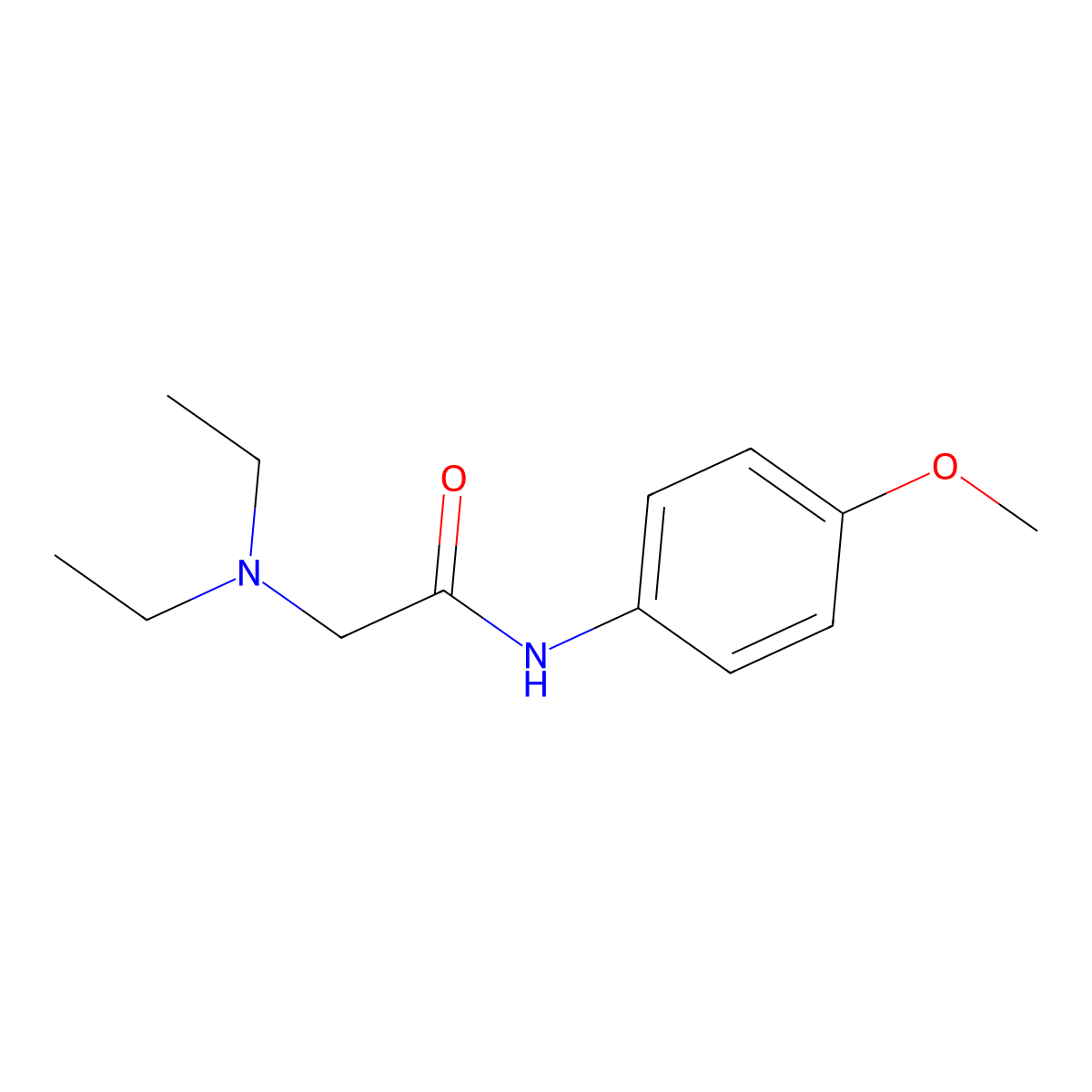 2-(diethylamino)-N-(4-methoxyphenyl)acetamide molecular structure, CAS 50824-55-0