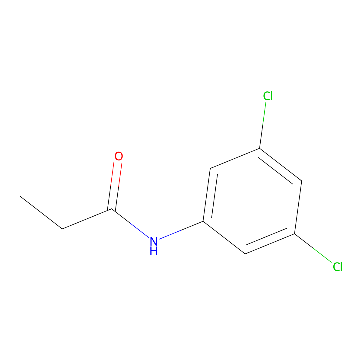 N-(3,5-dichlorophenyl)propanamide molecular structure, CAS 50824-85-6