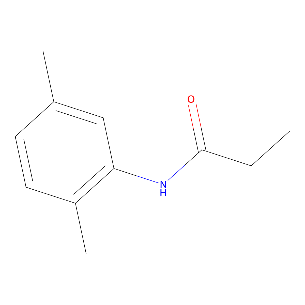 N-(2,5-dimethylphenyl)propanamide molecular structure, CAS 50824-88-9