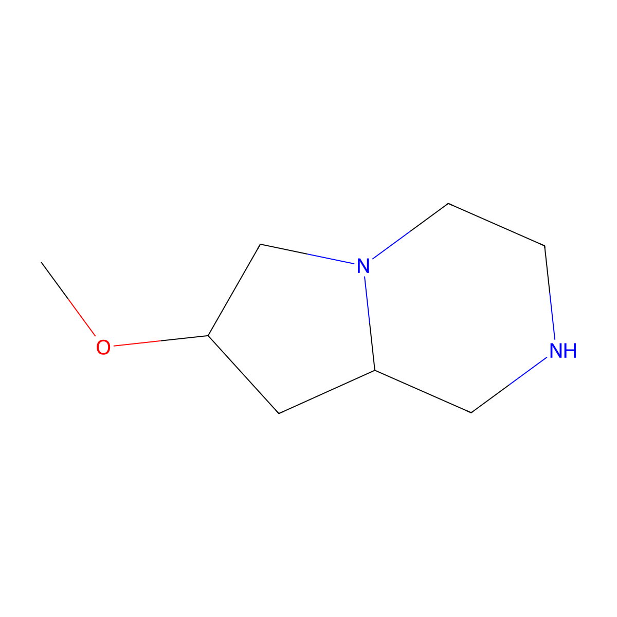 (7R,8aS)-7-Methoxyoctahydropyrrolo[1,2-a]pyrazine molecular structure, CAS 508241-13-2