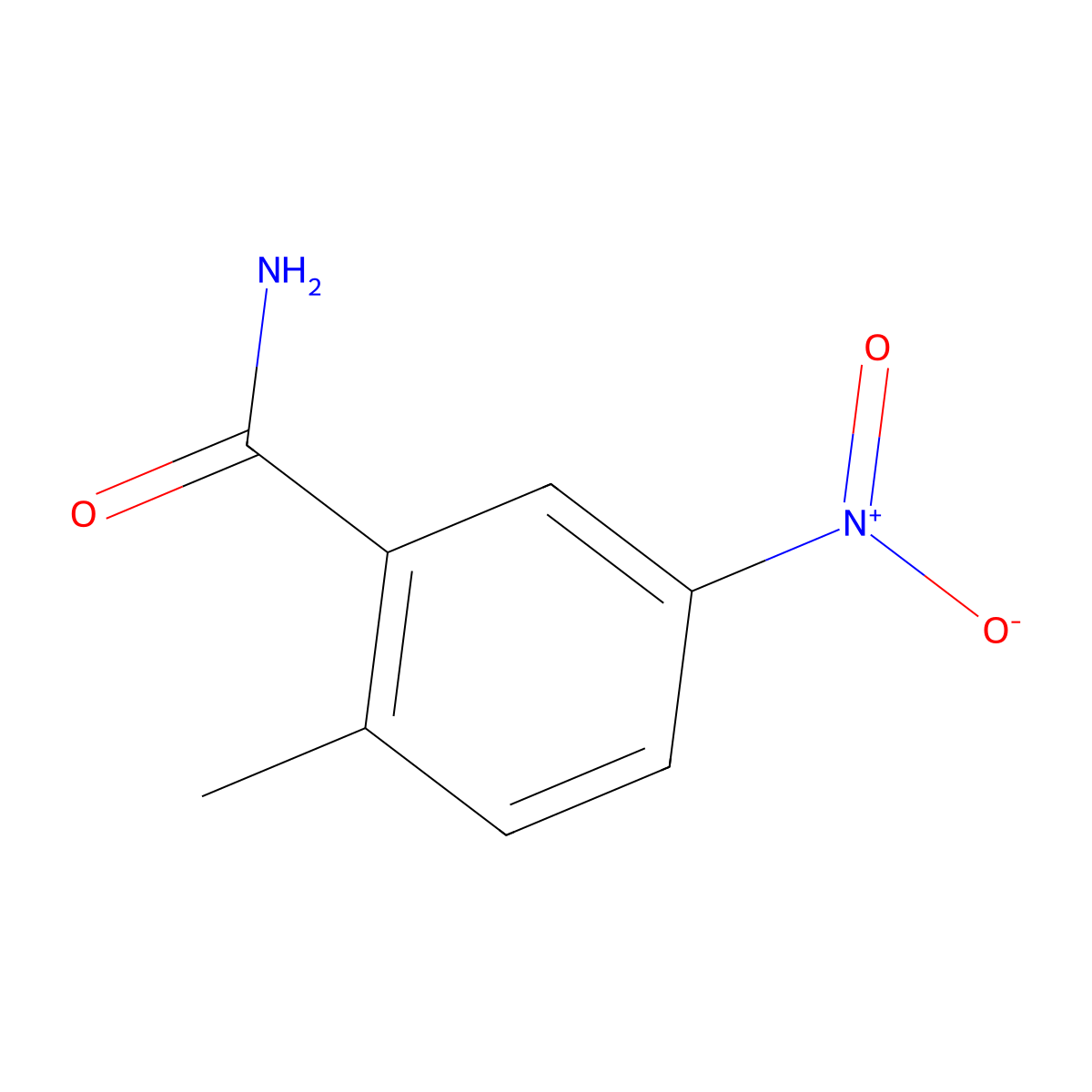 2-Methyl-5-nitrobenzamide molecular structure, CAS 50825-99-5