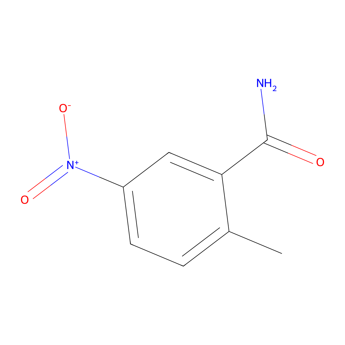 2-Methyl-5-nitrobenzamide molecular structure, CAS 50825-99-5