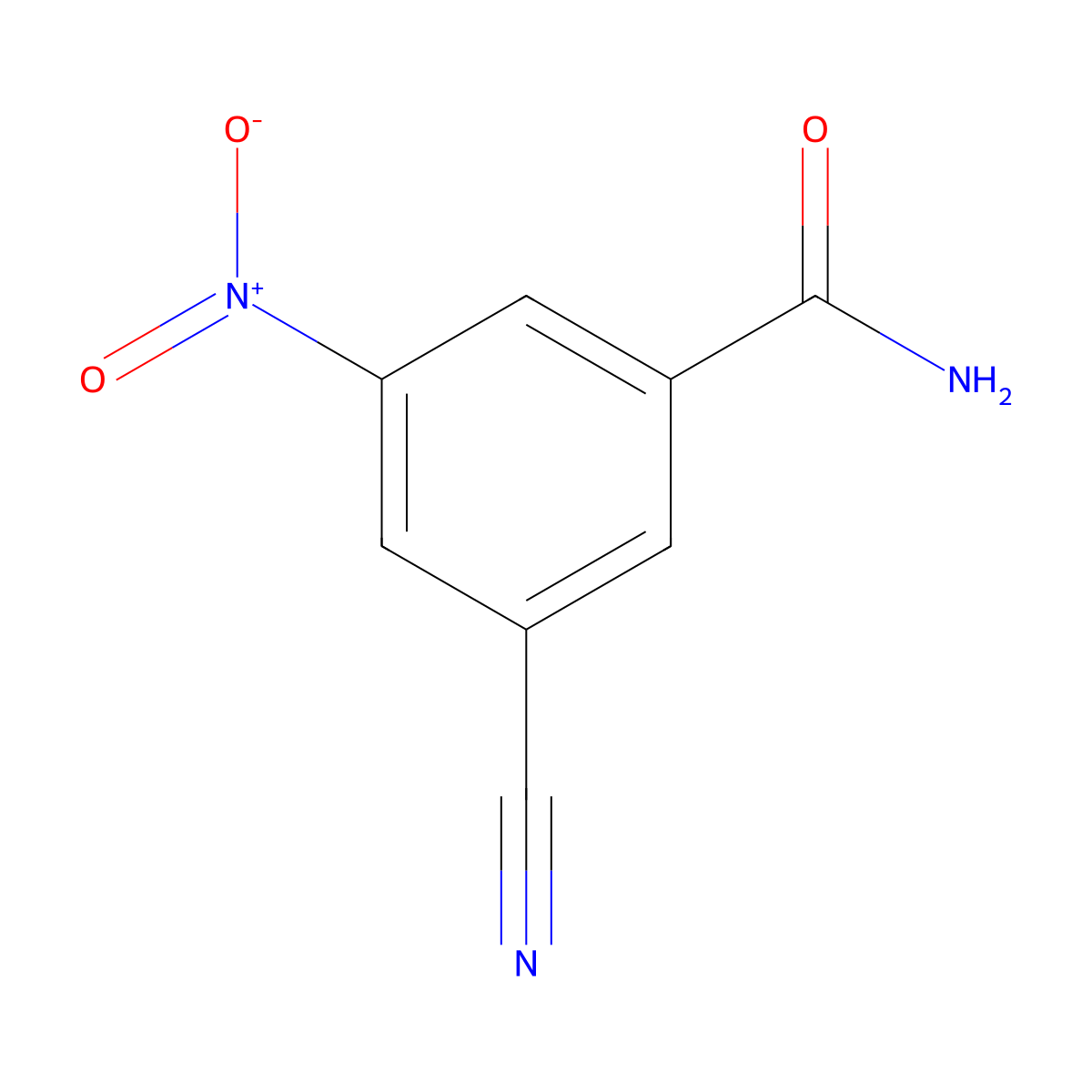 3-Cyano-5-nitrobenzamide molecular structure, CAS 50826-03-4