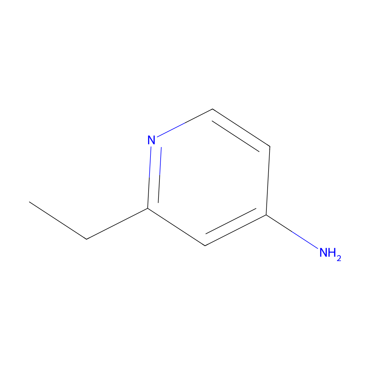 2-Ethylpyridin-4-amine molecular structure, CAS 50826-64-7