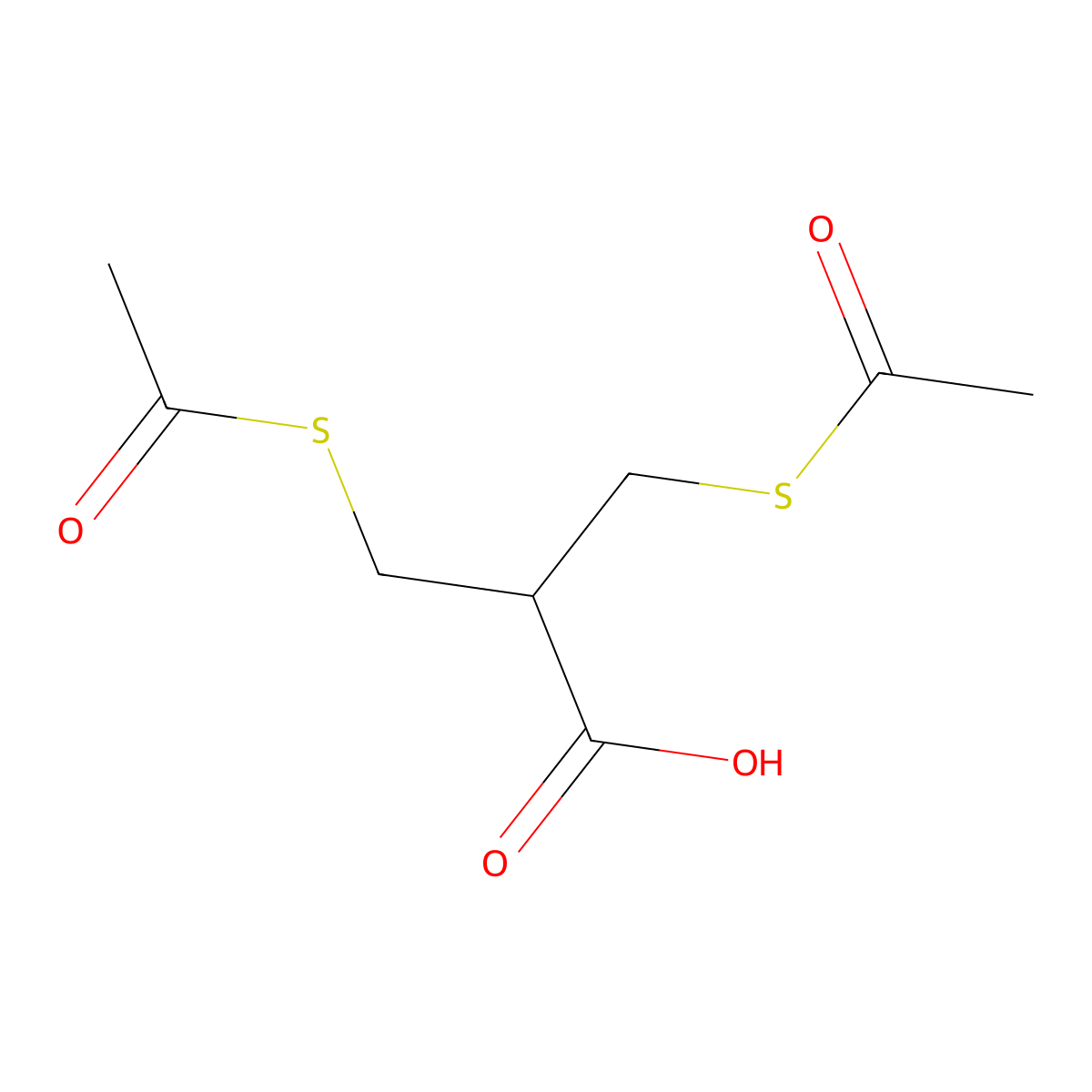 3-(Acetylthio)-2-[(acetylthio)methyl]propanoic acid molecular structure, CAS 50826-72-7