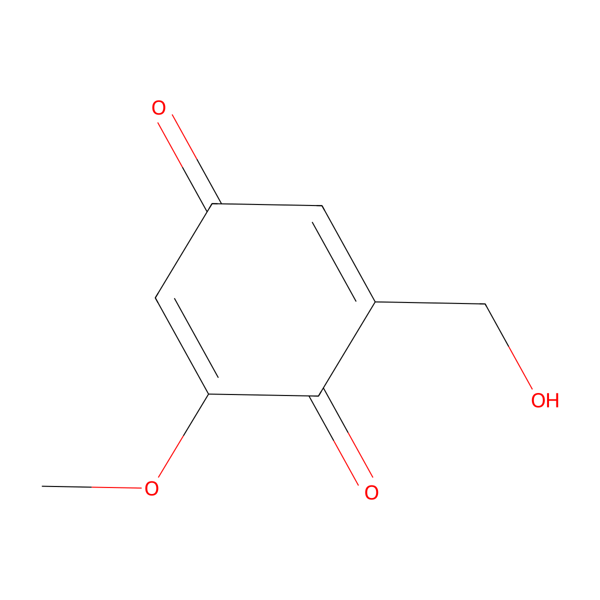 2-Hydroxymethyl-6-methoxybenzoquinone molecular structure, CAS 50827-57-1