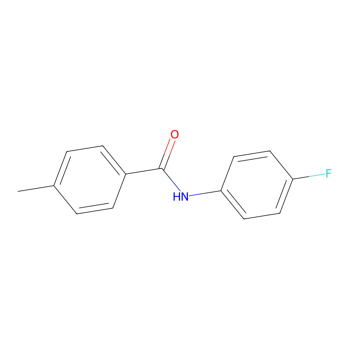 N-(4-fluorophenyl)-4-methylbenzamide molecular structure, CAS 5083-03-4