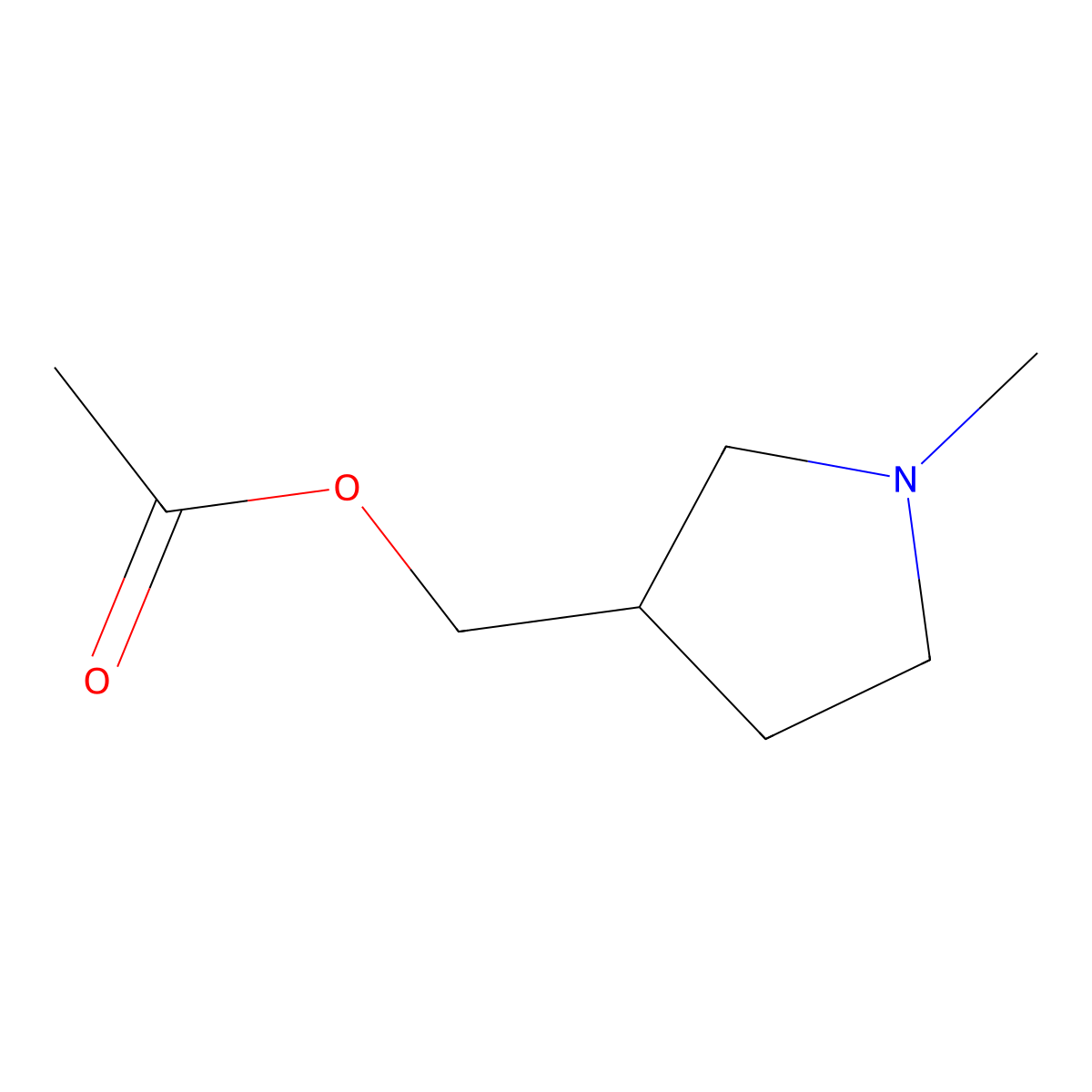 (1-Methyl-3-pyrrolidinyl)methyl Acetate molecular structure, CAS 5083-57-8
