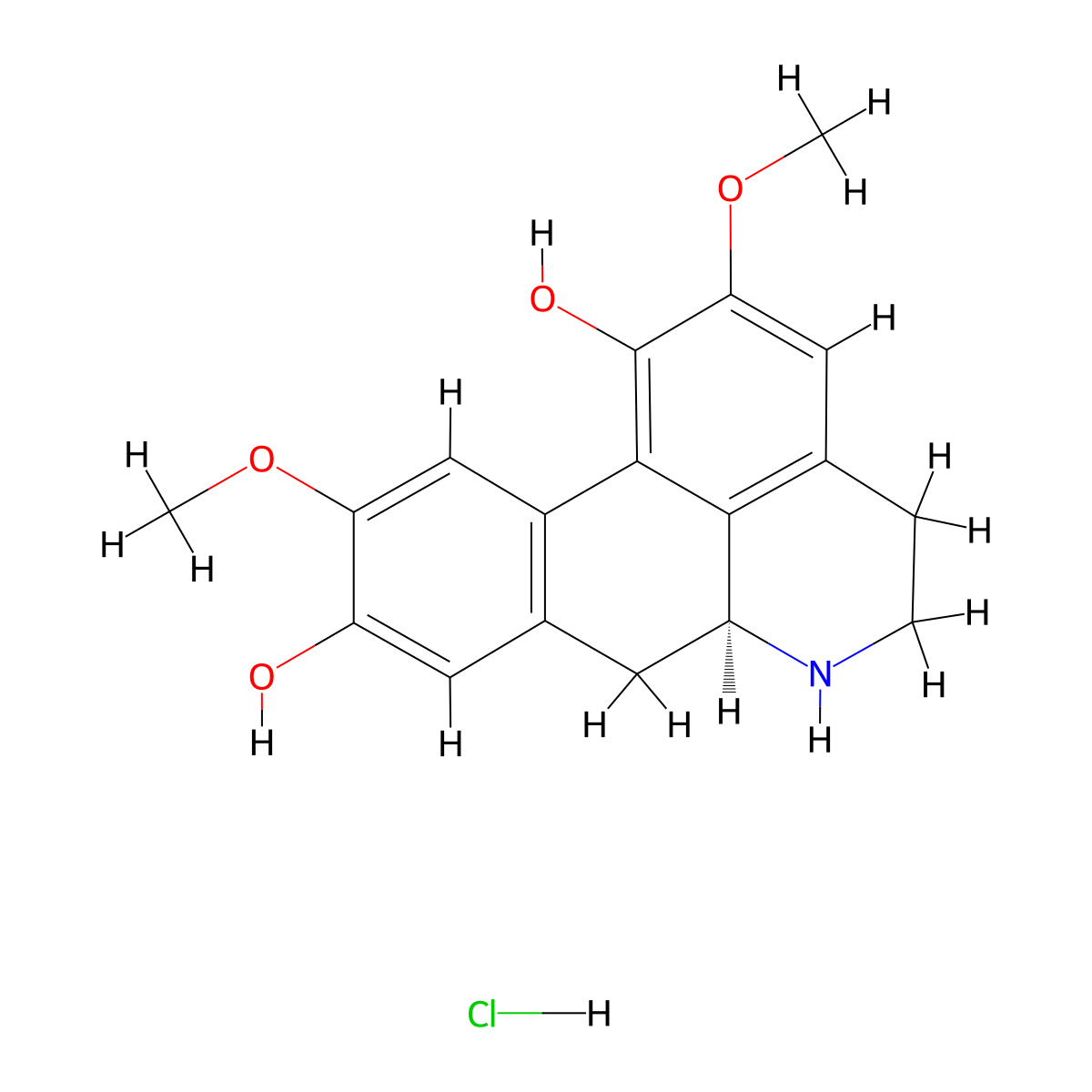 Norisoboldine hydrochloride molecular structure, CAS 5083-84-1