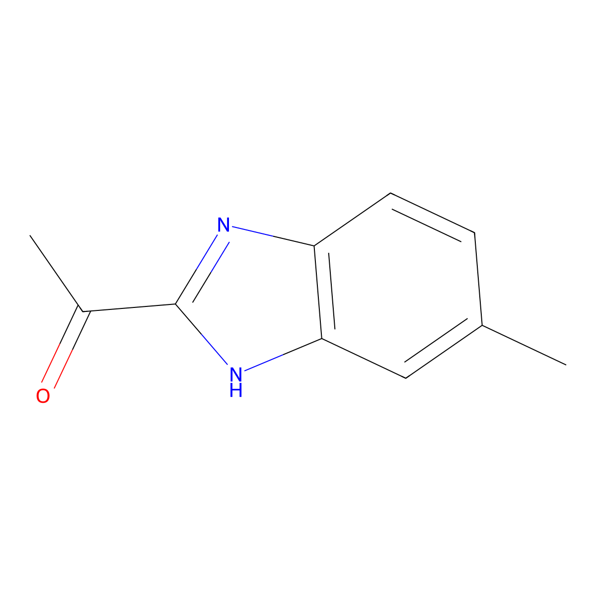 1-(5-Methyl-1H-benzimidazol-2-YL)ethanone molecular structure, CAS 50832-46-7