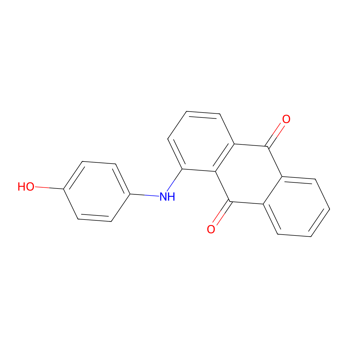 1-[(4-Hydroxyphenyl)amino]anthracene-9,10-dione molecular structure, CAS 50834-31-6