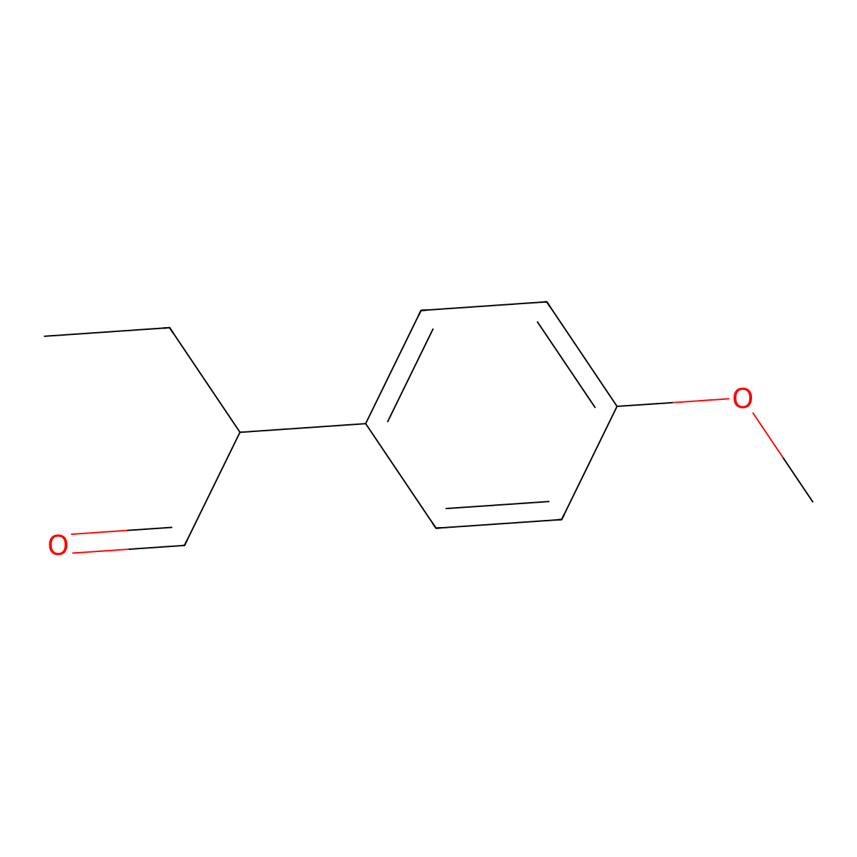 2-(4-Methoxyphenyl)butanal molecular structure, CAS 50838-58-9
