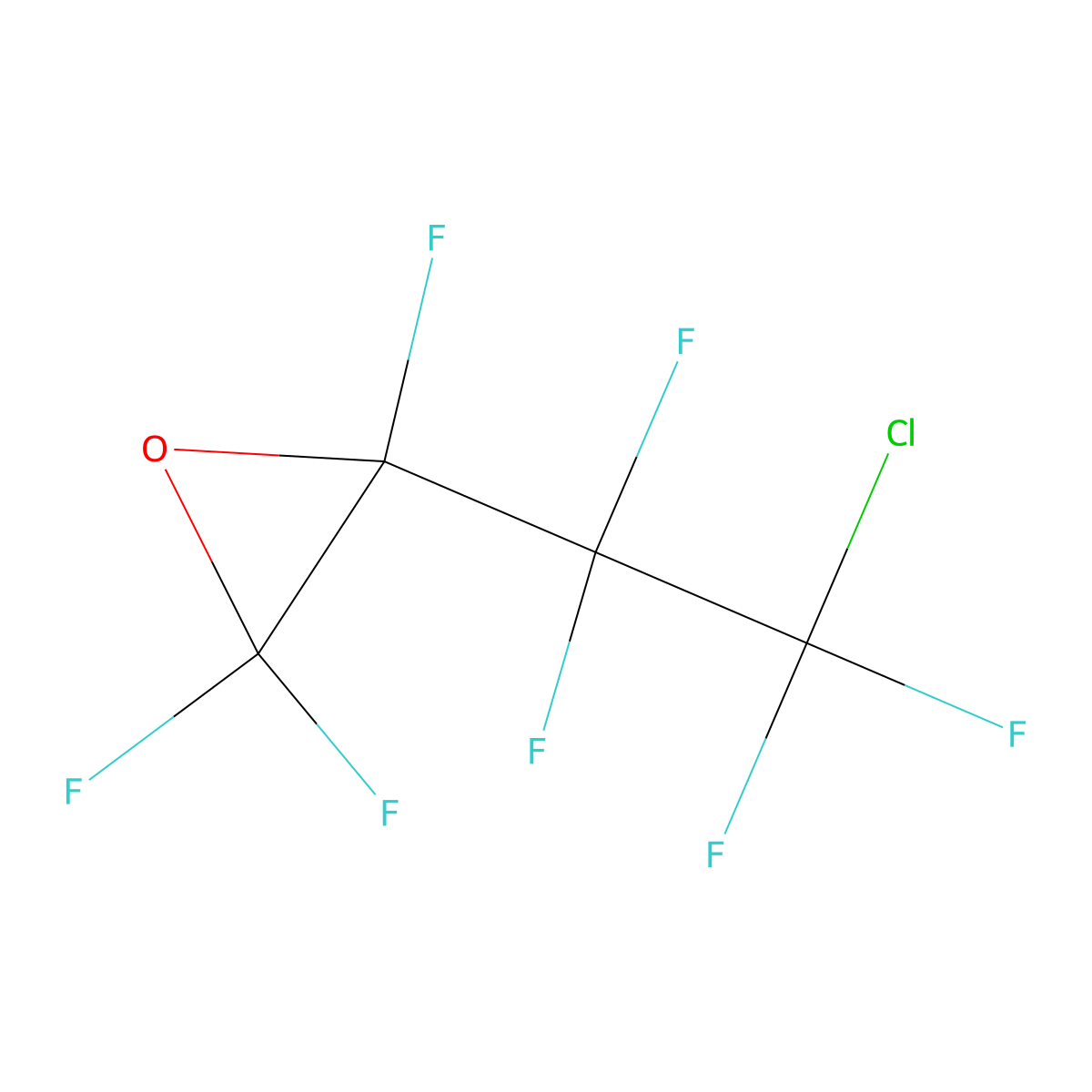 2-(2-Chloro-1,1,2,2-tetrafluoroethyl)-2,3,3-trifluorooxirane molecular structure, CAS 50838-67-0